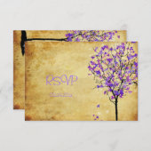 PixDezines rsvp rétro violet érables (Devant / Derrière)