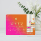 PixDezines RSVP rose/orange B'not mitzvah (Debout devant)