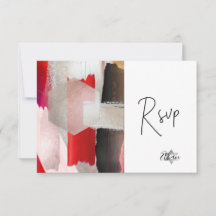 PixDezines RSVP Rouge Aquarelle Bar Mitzvah ✡