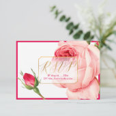 PixDezines RSVP Rozen/Faux Gold/DIY Lijst (Staand voorkant)