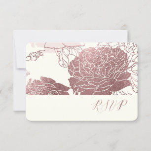 PixDezines RSVP Rozen/Nep Rose Goud Kaartje