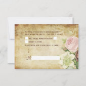 PixDezines rsvp  rozen/perkament Kaartje (Achterkant)