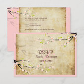 PixDezines rsvp  Sakura Kaartje (Voorkant / Achterkant)