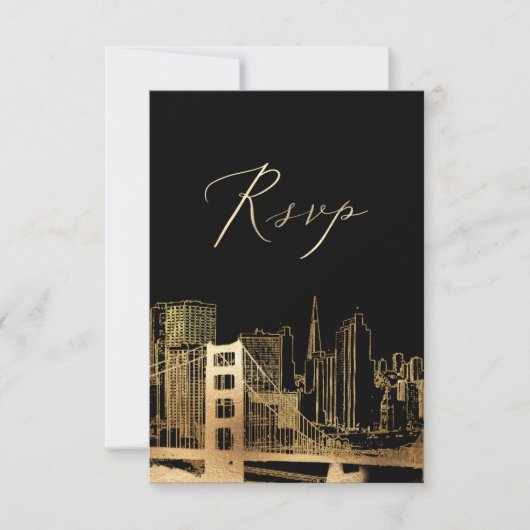 PixDezines RSVP San Francisco Skyline/Faux Gold (Devant)