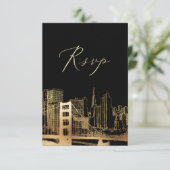 PixDezines RSVP San Francisco Skyline/Faux Gold (Debout devant)