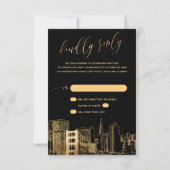 PixDezines RSVP San Francisco Skyline/Faux Gold (Dos)