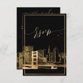 PixDezines RSVP San Francisco Skyline/Faux Gold (Devant / Derrière)