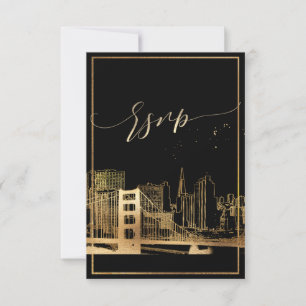 PixDezines RSVP San Francisco Skyline/Nepgoud Kaartje