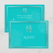 PixDezines rsvp Seahorse+Coral/diy kleur (Voorkant / Achterkant)