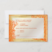 PixDezines rsvp  Seahorse, strandpartij Kaartje (Achterkant)