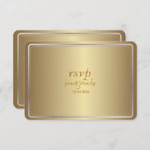 PixDezines rsvp sjabloon/faux metallic (Voorkant / Achterkant)