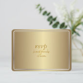 PixDezines rsvp sjabloon/faux metallic (Staand voorkant)