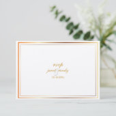PixDezines rsvp sjabloon/zilver+vals goud Kaartje (Staand voorkant)