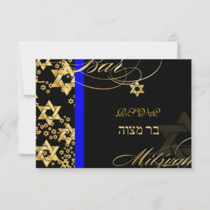 PixDezines rsvp Star de David, Bar Mitzvah