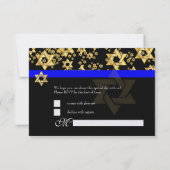 PixDezines rsvp Star van David, Bar Mitzvah (Achterkant)