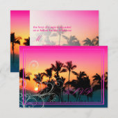 PixDezines rsvp/sunset at A-Bay RSVP Kaartje (Voorkant / Achterkant)