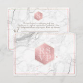 PixDezines RSVP Sweet Honeycomb Faux Rose Gold (Devant / Derrière)