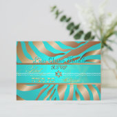 PixDezines rsvp Tan+Aqua Zebra, Bat mitzvah (Debout devant)