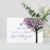 PixDezines RSVP TREE OF LIFE BAT MITZVAH/PURPLE (Debout devant)