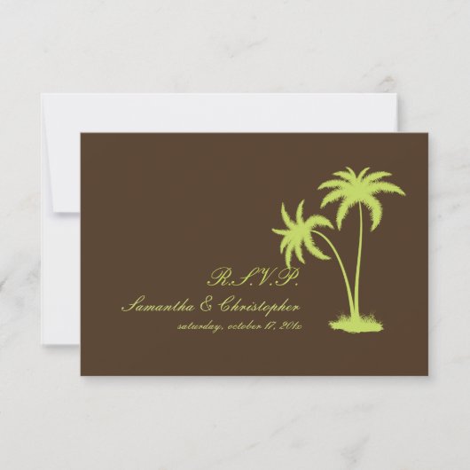 PixDezines rsvp Twin Palms, Chocolat+Kiwi (Devant)