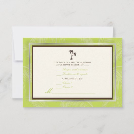 PixDezines rsvp Twin Palms, Chocolat+Kiwi (Dos)