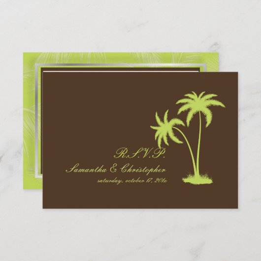 PixDezines rsvp Twin Palms, Chocolat+Kiwi (Devant / Derrière)