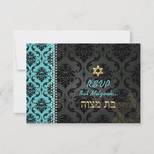PixDezines rsvp Vendome Damask/DIY color/Mitzvah (Voorkant)