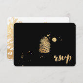 PixDezines rsvp verblind/goud/pinecone/soiree (Voorkant / Achterkant)