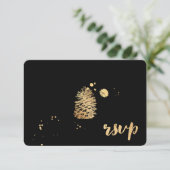 PixDezines rsvp verblind/goud/pinecone/soiree (Staand voorkant)