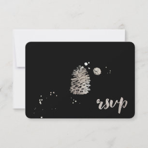 PixDezines rsvp verblindd/zilver/pinecon/soiree Kaartje