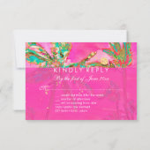 PixDezines RSVP Vintage Hawaïen Plage/Rose (Dos)