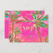 PixDezines RSVP Vintage Hawaiian Beach/Rose (Devant / Derrière)