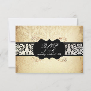 PixDezines rsvp Vintage Rossi Damask, Champagne