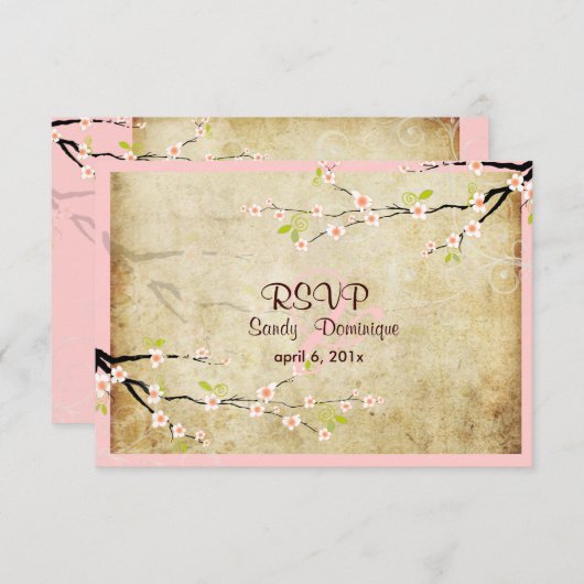 PixDezines rsvp Vintage Sakura (Devant / Derrière)