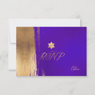 PixDezines RSVP Violet Paarse Mitzvah ✡