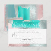 PixDezines RSVP w Meals, Modern Art, Blue Blauwgro (Voorkant / Achterkant)