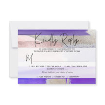 PixDezines RSVP w Repas, Art Moderne, Argent Viole