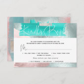 PixDezines RSVP w Repas, Art Moderne, Blue Turquoi (Devant / Derrière)