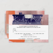 PixDezines RSVP w Repas, Art Moderne, Marine Coral (Devant / Derrière)