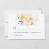 PixDezines RSVP Waterverf Bloemen Bat Mitzvah ✡ (Achterkant)