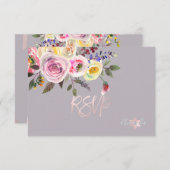 PixDezines RSVP Waterverf Rozen Bat Mitzvah ✡ (Voorkant / Achterkant)