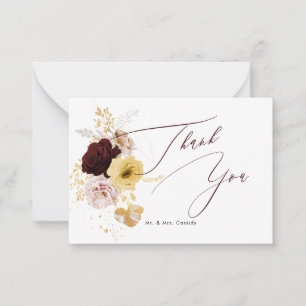 PixDezines Rustic Boho Autumn Flowers Note Kaart Notitiekaartje