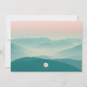 PixDezines Rustic Misty Mountain Range Ombre Blush Kaart (Achterkant)