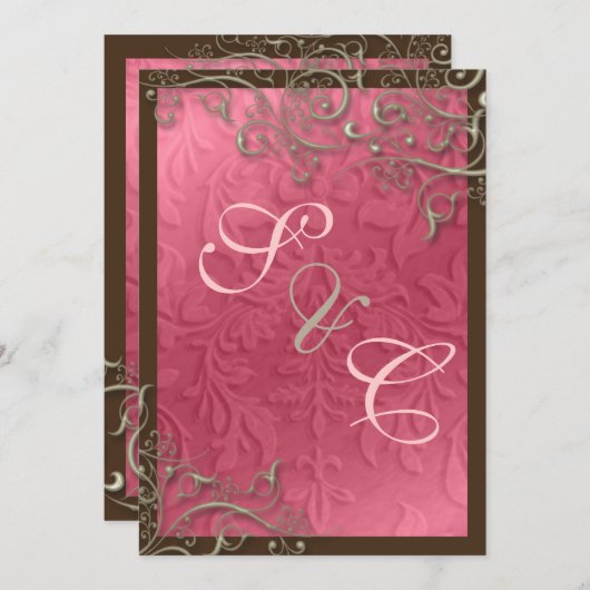 PixDezines rustic swirls/faux Silver Kaart (Voorkant / Achterkant)