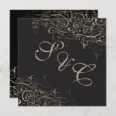 PixDezines rustic swirls/faux Silver Kaart (Voorkant / Achterkant)