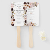 PixDezines Rustic Waterverf Autumn Flowers Handwaaier (Voorkant en achterkant)