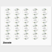 PixDezines Rustic Waterverf Greenery Eucalyptus Ronde Sticker (Vel)