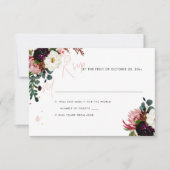 PixDezines Rustieke Bloom Waterverf RSVP Kaart (Voorkant)