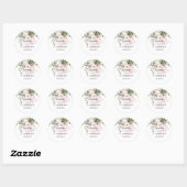 PixDezines Rustische Waterverf Blush Gum Eucalyptu Ronde Sticker (Vel)
