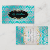 PixDezines  sabine damask Visitekaartje (Voorkant / Achterkant)